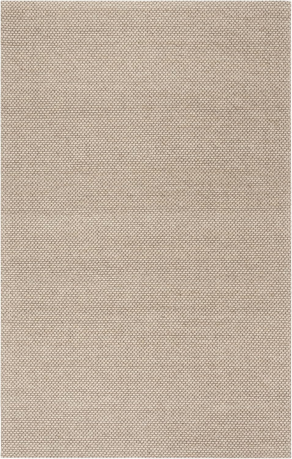 SAFAVIEH Natura Collection – Alfombra de área de 5 x 8 pies, color beige, lana hecha a mano, ideal para zonas de alto tráfico en sala de estar,