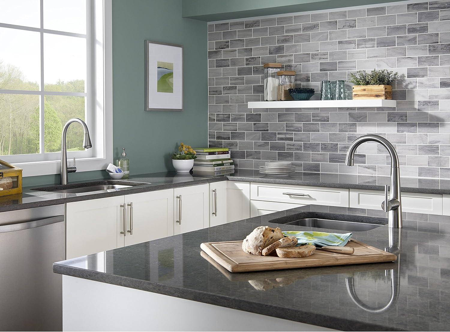 American Standard 4932300.075 Edgewater Grifo de cocina desplegable con SelctFlo en acero inoxidable