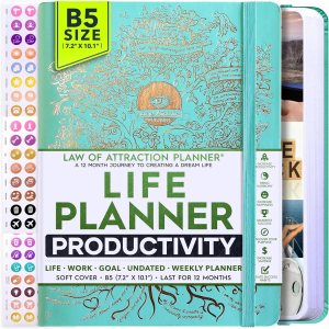 Agenda de la Ley de Atracción Agenda semanal de lujo sin fecha mensual un viaje de 12 meses para aumentar la productividad y la felicidad Agenda de la Ley de Atracción Agenda semanal de lujo sin fecha mensual un viaje de 12 meses para aumentar la productividad y la felicidad