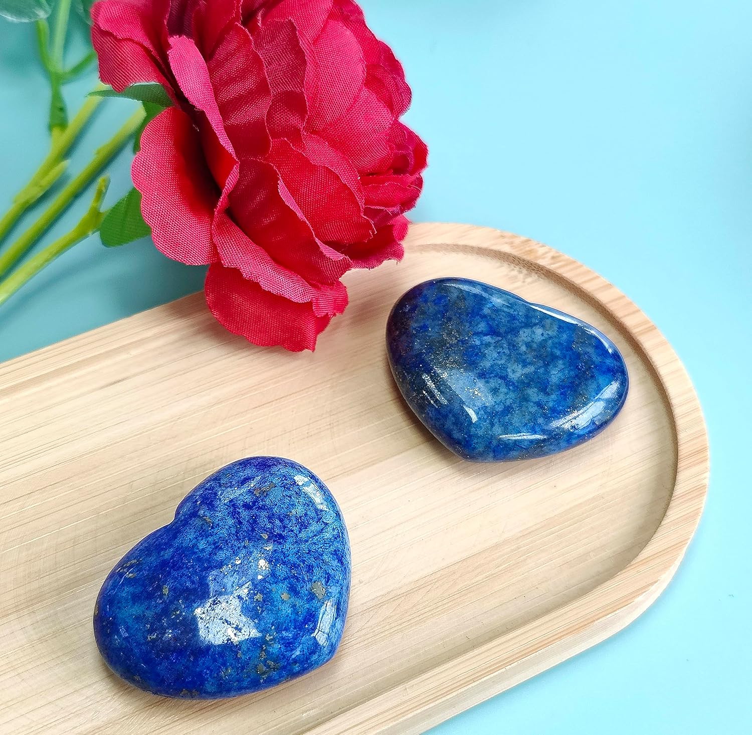 MAIBAOTA Corazón de cristal de 1.772 in, cristales curativos grandes, piedra de amor, piedra natural de reiki, regalos para mamá, día de la madre,