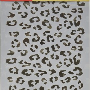 Stencil1 Plantilla de patrón de repetición de leopardo, plantillas reutilizables de calidad duradera para pintar, crea manualidades y decoración, Stencil1 Plantilla de patrón de repetición de leopardo, plantillas reutilizables de calidad duradera para pintar, crea manualidades y decoración,