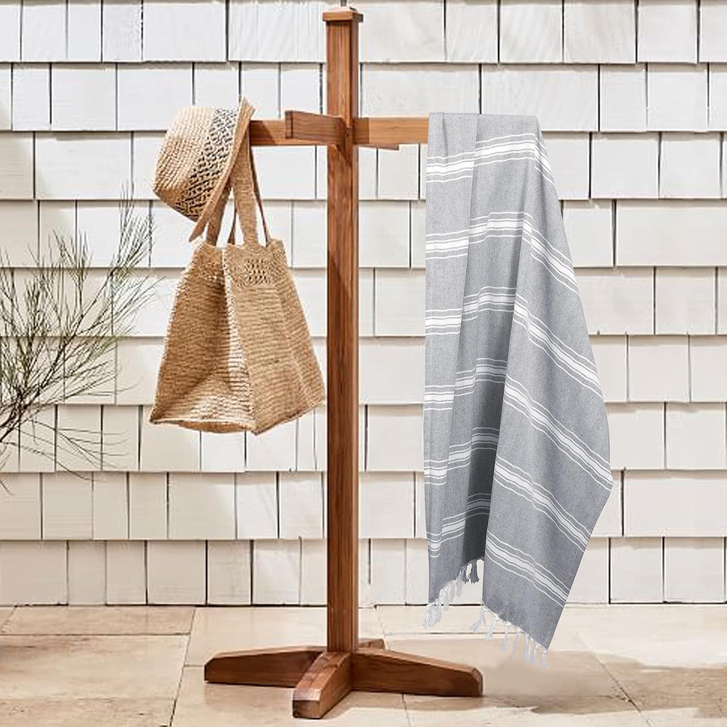 BELIZZI HOME Peshtemal – Juego de 2 toallas turcas de playa de 100 % algodón, 36 x 71 pulgadas, toallas de playa para adultos, suaves, duraderas y