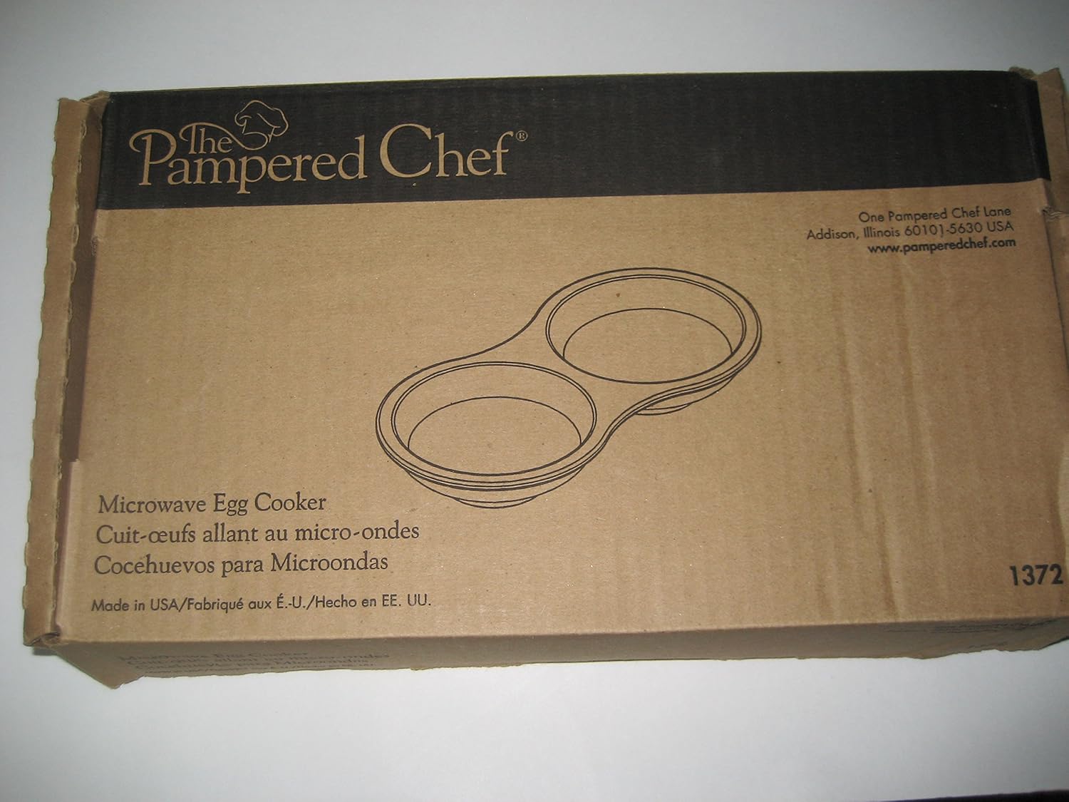 The Pampered Chef – Olla para huevos de gres para microondas