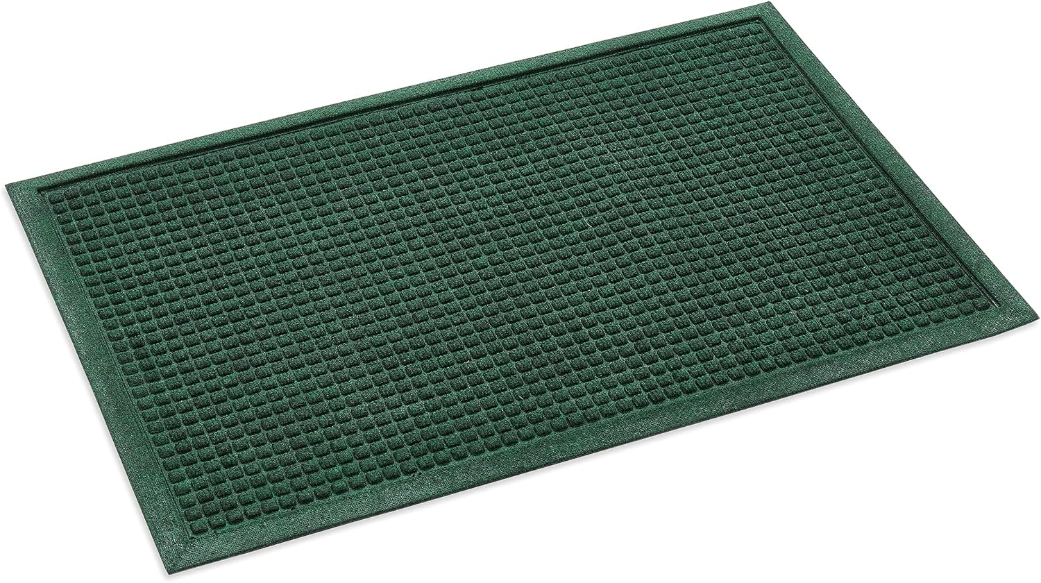 Ecomills Tapete de goma mediano, 24 x 36 pulgadas, verde, grande, absorbente, para interiores y exteriores, resistente a las manchas, parte trasera
