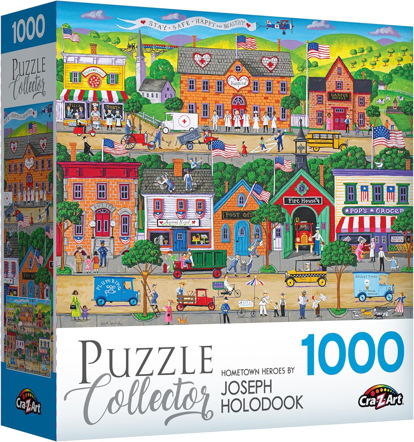 Cra-Z-Art – RoseArt – Coleccionista de rompecabezas – Hometown Heroes – Rompecabezas de 1000 piezas