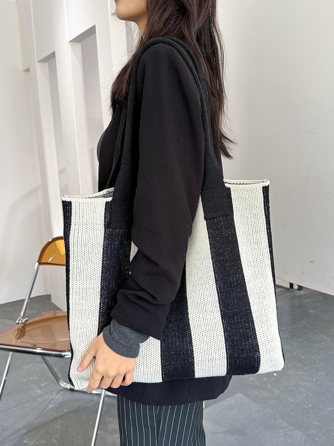 ENBEI Bolsos de mano estéticos Bolsos de hombro Bolsos de mano de ganchillo Bolsos grandes Bolso de compras de hombro bolso grande bolso lindo