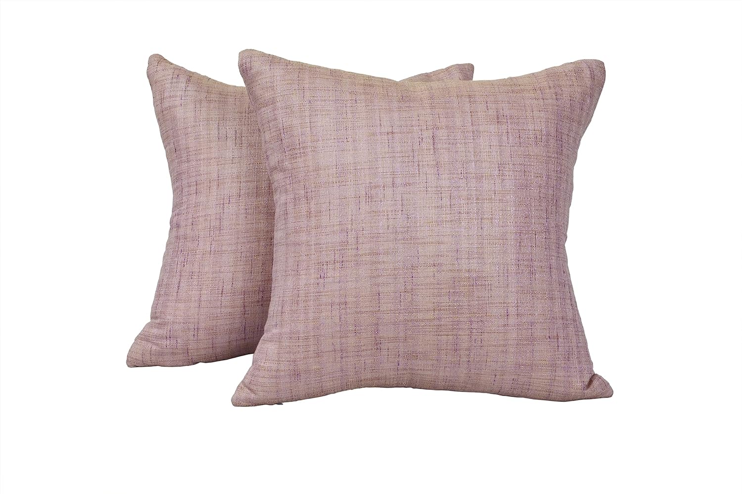 SCARLETT LINENS Almohadas decorativas para sofá cama, almohadas decorativas de sala de estar, almohadas rústicas, fundas de almohada sólidas de seda