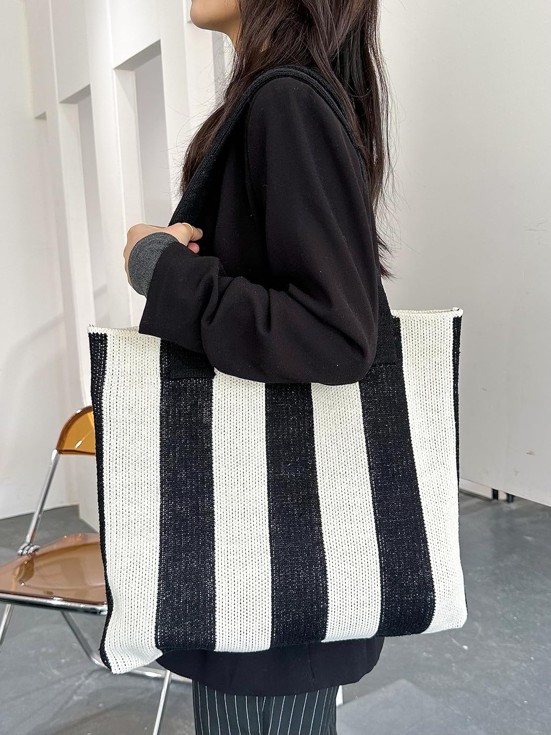 ENBEI Bolsos de mano estéticos Bolsos de hombro Bolsos de mano de ganchillo Bolsos grandes Bolso de compras de hombro bolso grande bolso lindo