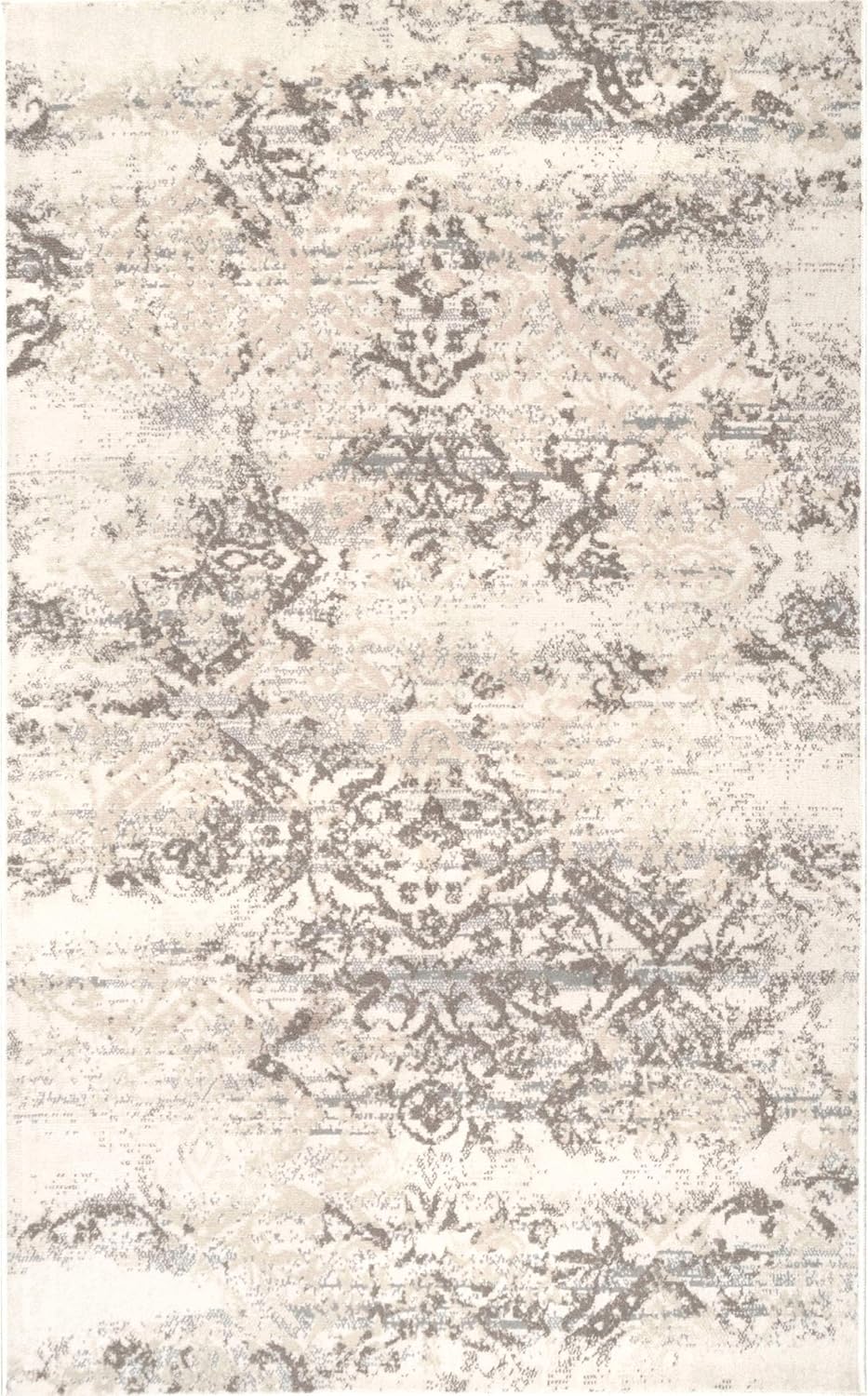 nuLOOM Freja Faded – Alfombra decorativa floral, 3 x 5 pies, beige, rectangular, 0.45 pulgadas de grosor