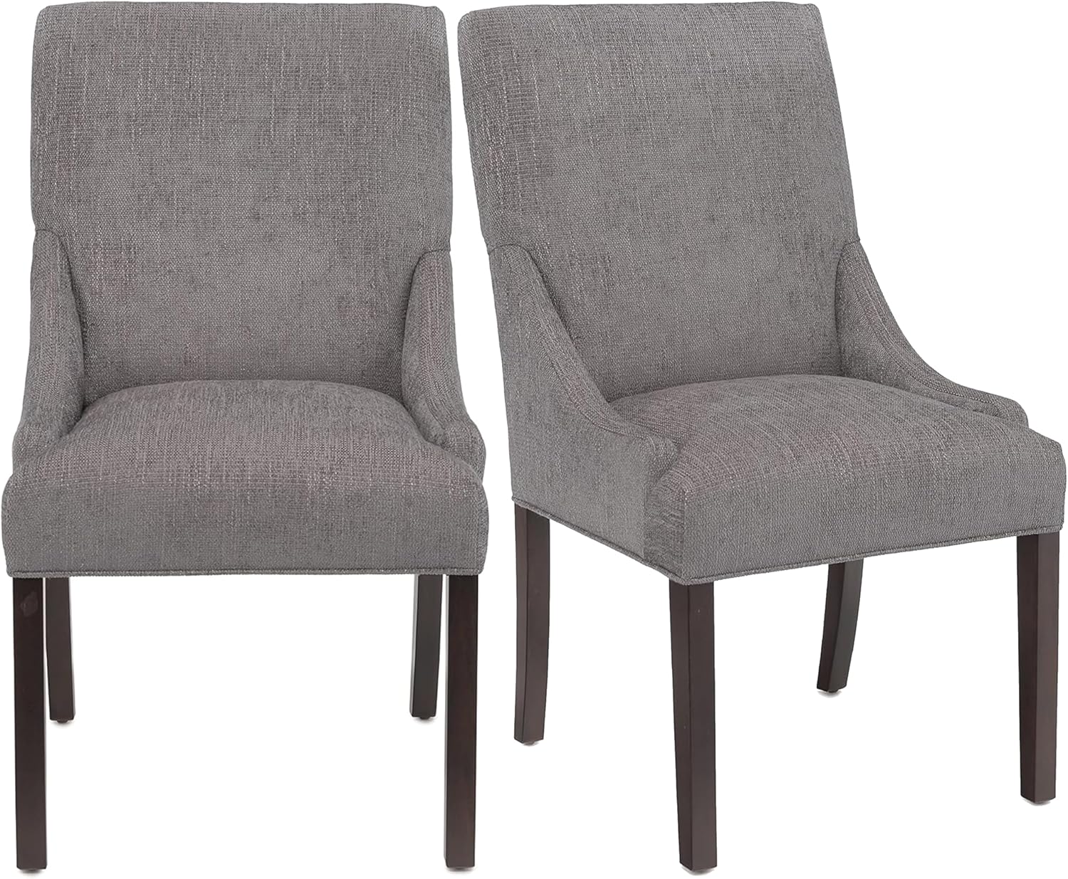 Marie Collection – Juego de 2 sillas de comedor tapizadas modernas, muebles de cocina de lujo con elegante acento de cabeza de clavo, 27.5 pulgadas