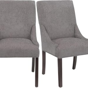 Marie Collection – Juego de 2 sillas de comedor tapizadas modernas, muebles de cocina de lujo con elegante acento de cabeza de clavo, 27.5 pulgadas Marie Collection – Juego de 2 sillas de comedor tapizadas modernas, muebles de cocina de lujo con elegante acento de cabeza de clavo, 27.5 pulgadas