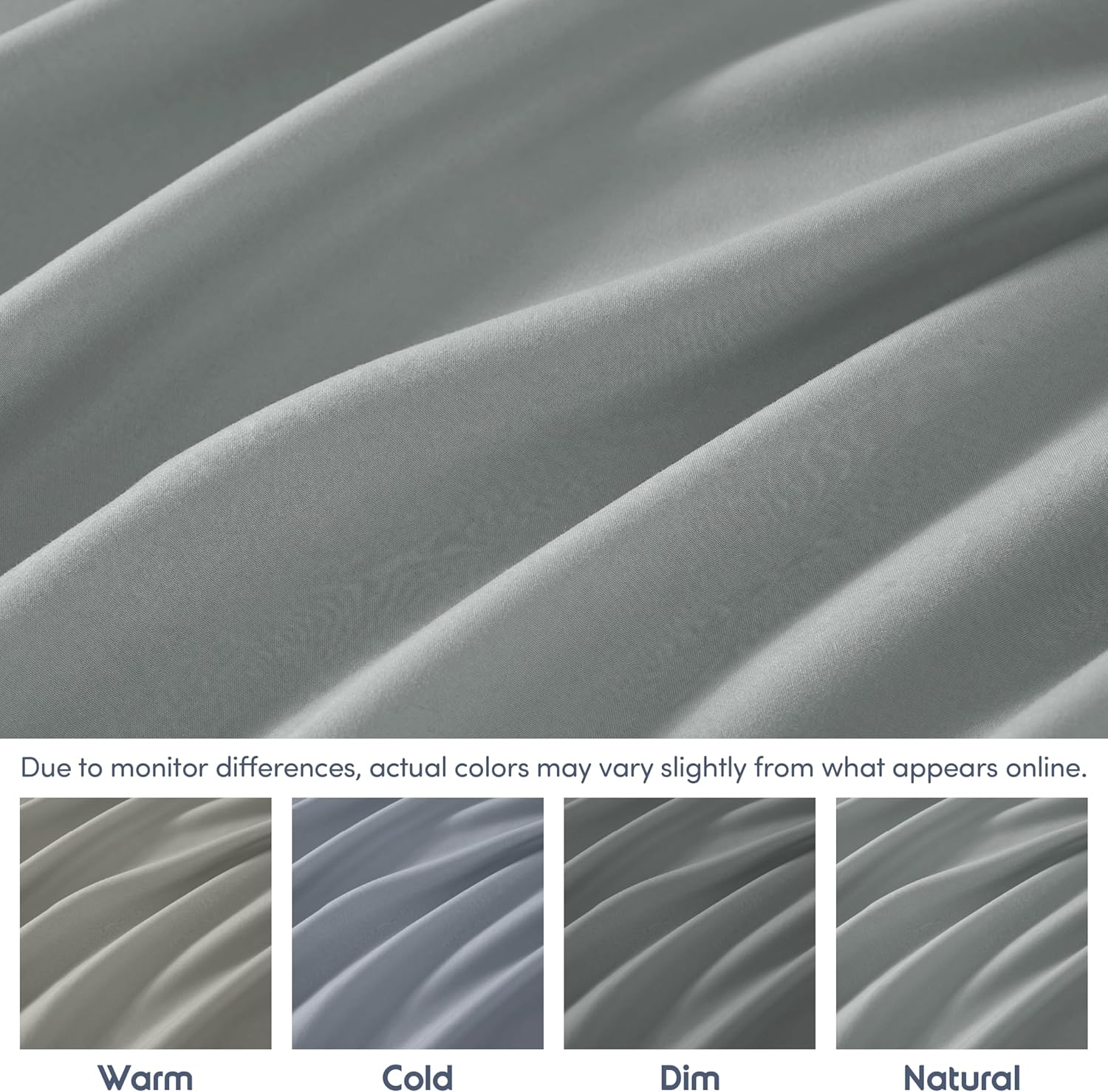 Nestl Bedding – Sábanas bajeras con bolsillo profundo de 53 cm, Microfibra, Gris Plateado Claro, gemelo