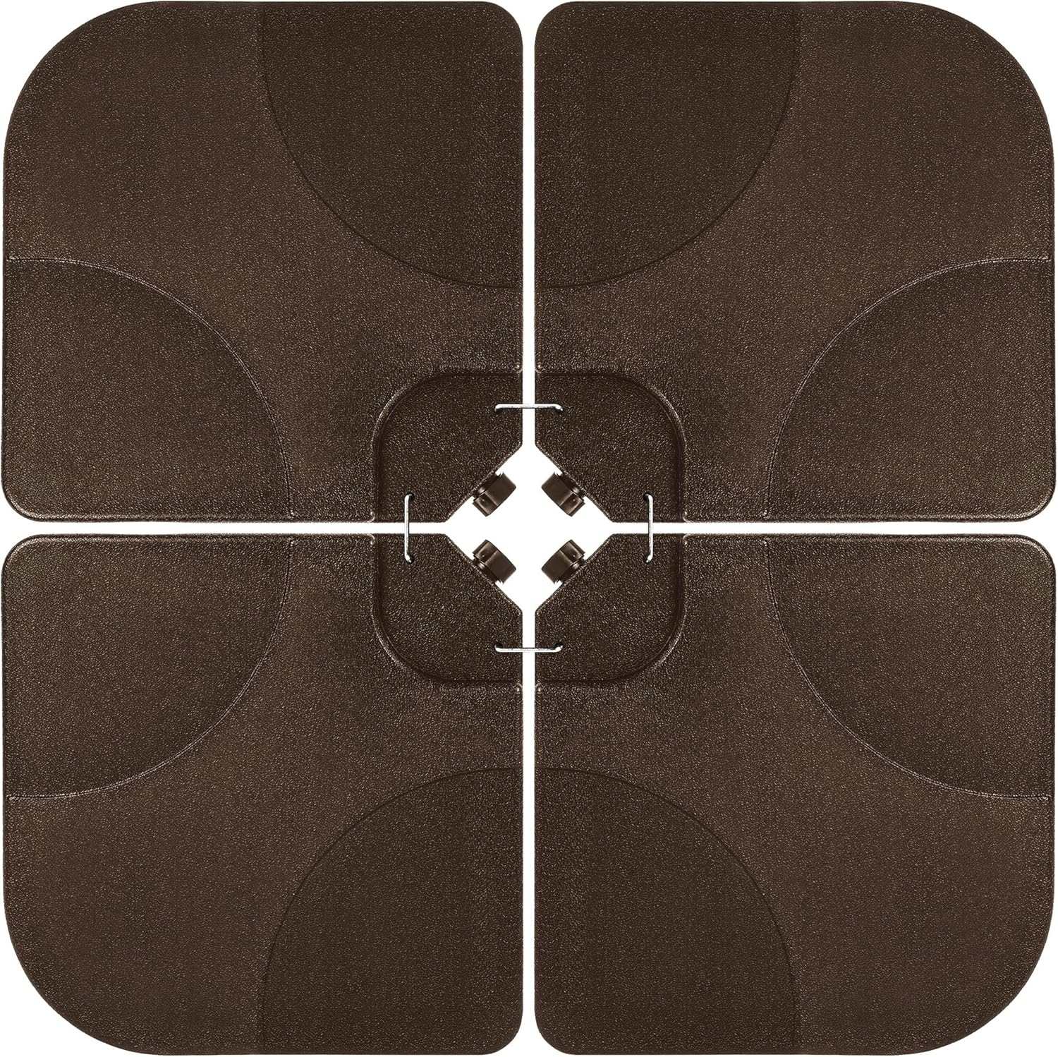 Best Choice Products Juego de 4 piezas de 155 libras de capacidad de alta resistencia para sombrilla de patio con boquillas de fácil llenado para