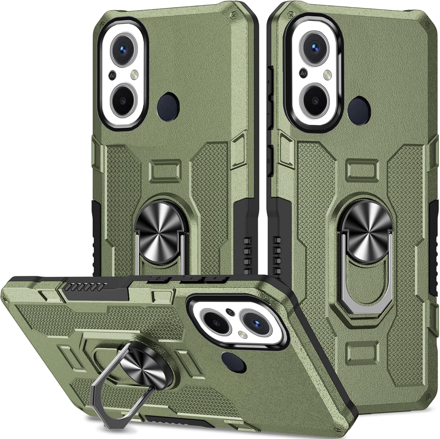 Ysnzaq Funda resistente resistente para Xiaomi Redmi 12C 6.71″, protección de grado militar con soporte magnético cubierta de teléfono para Xiaomi
