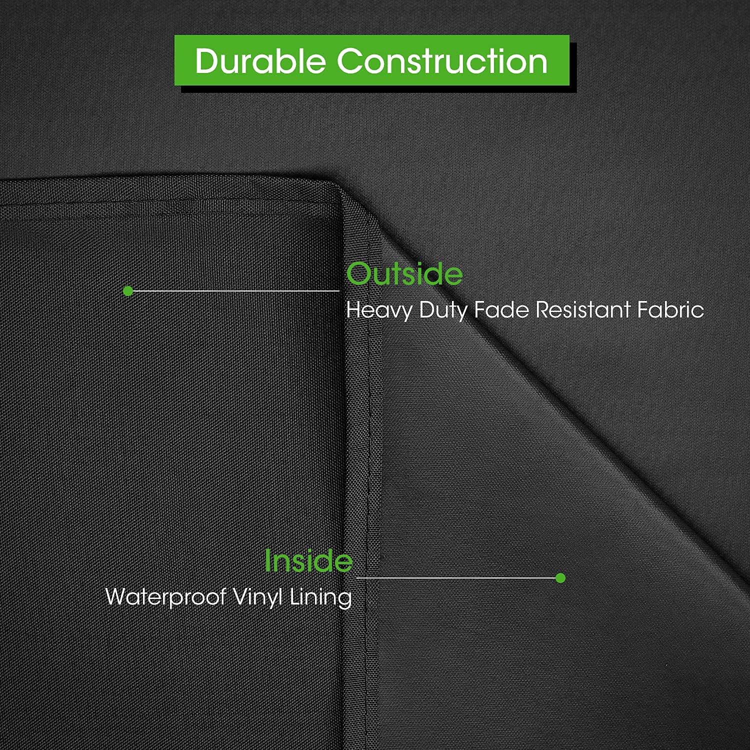 Funda para parrilla de 60 pulgadas, resistente e impermeable, resistente a la decoloración, protección para todo tipo de clima, para Weber, Char