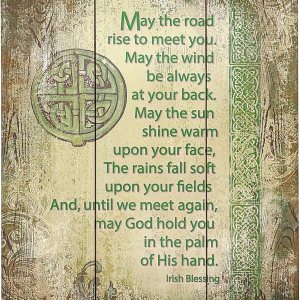 Irish Home Blessing – Letrero colgante de madera de palé de 15 x 12 pulgadas con hermoso diseño de símbolo celta verde y oración tradicional Irish Home Blessing – Letrero colgante de madera de palé de 15 x 12 pulgadas con hermoso diseño de símbolo celta verde y oración tradicional