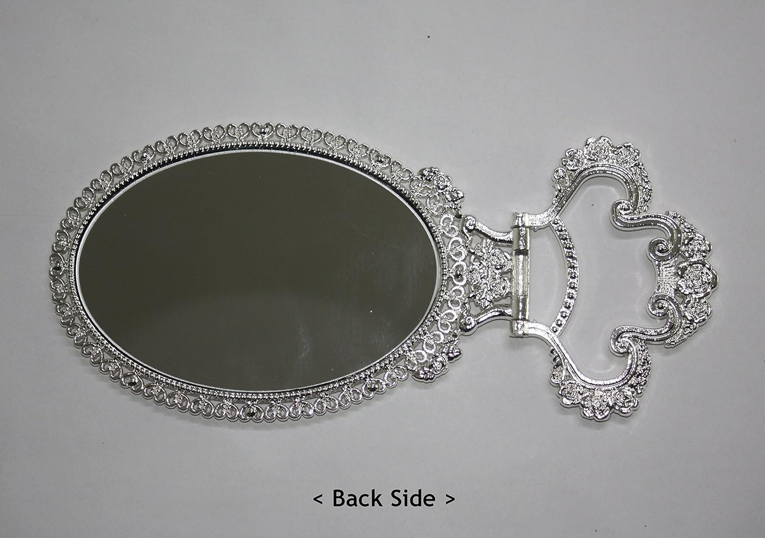 SEHAMANO – Espejo de mesa de maquillaje con diseño de rosas y corazones pequeños, estilo vintage, con diseño de rosas y corazones pequeños, espejo