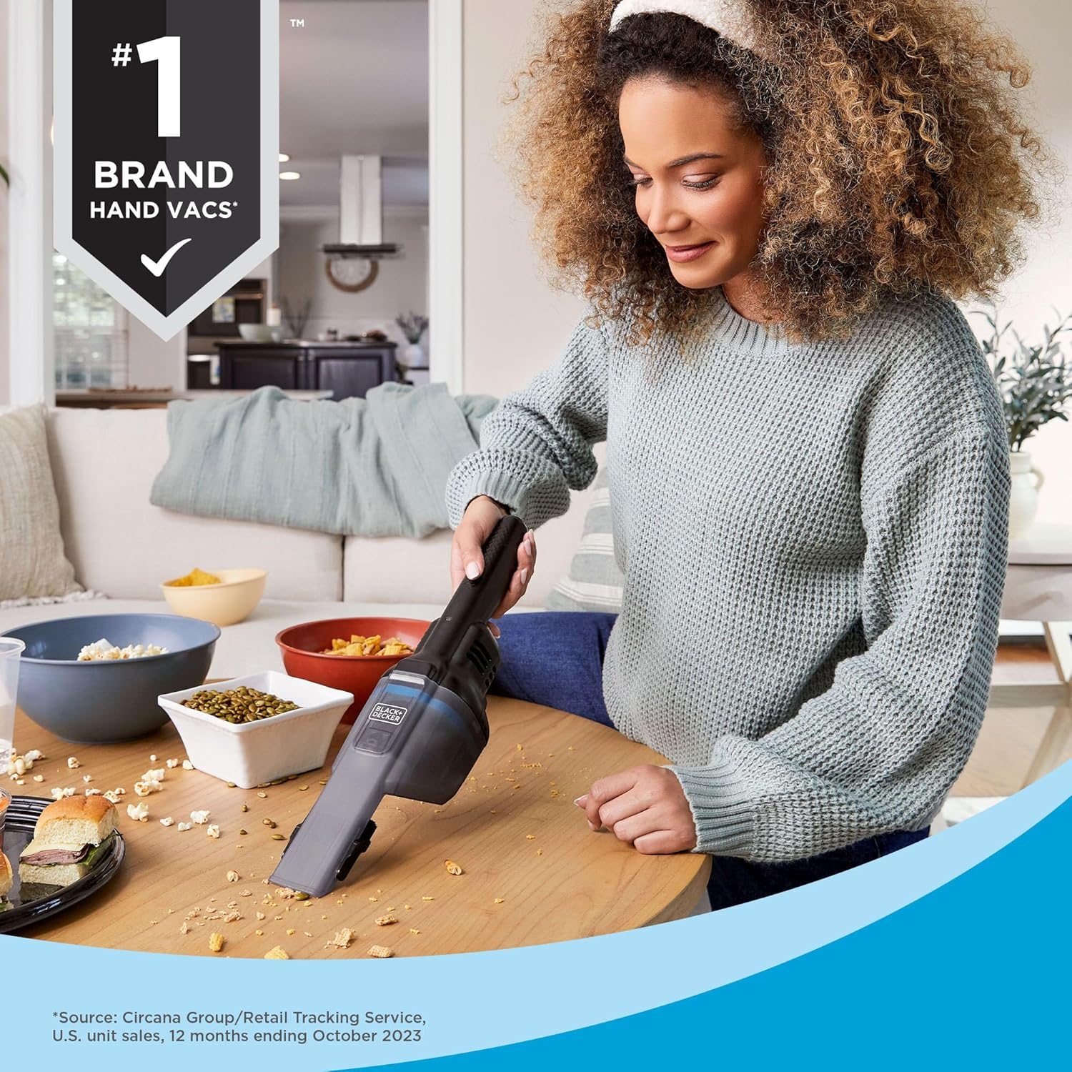 BLACK+DECKER Dustbuster blast Aspiradora de mano inalámbrica con cargador y herramienta para hendiduras (HNVD220J00)
