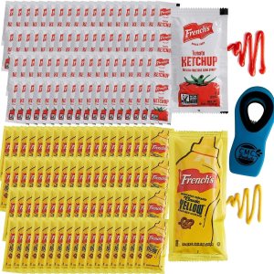 CMC Products – 75 salsa de tomate francesa y 75 mostaza francesa – con clip para bolsa CMC Products (juego de 150 piezas, ketchupmostaza) CMC Products – 75 salsa de tomate francesa y 75 mostaza francesa – con clip para bolsa CMC Products (juego de 150 piezas, ketchupmostaza)