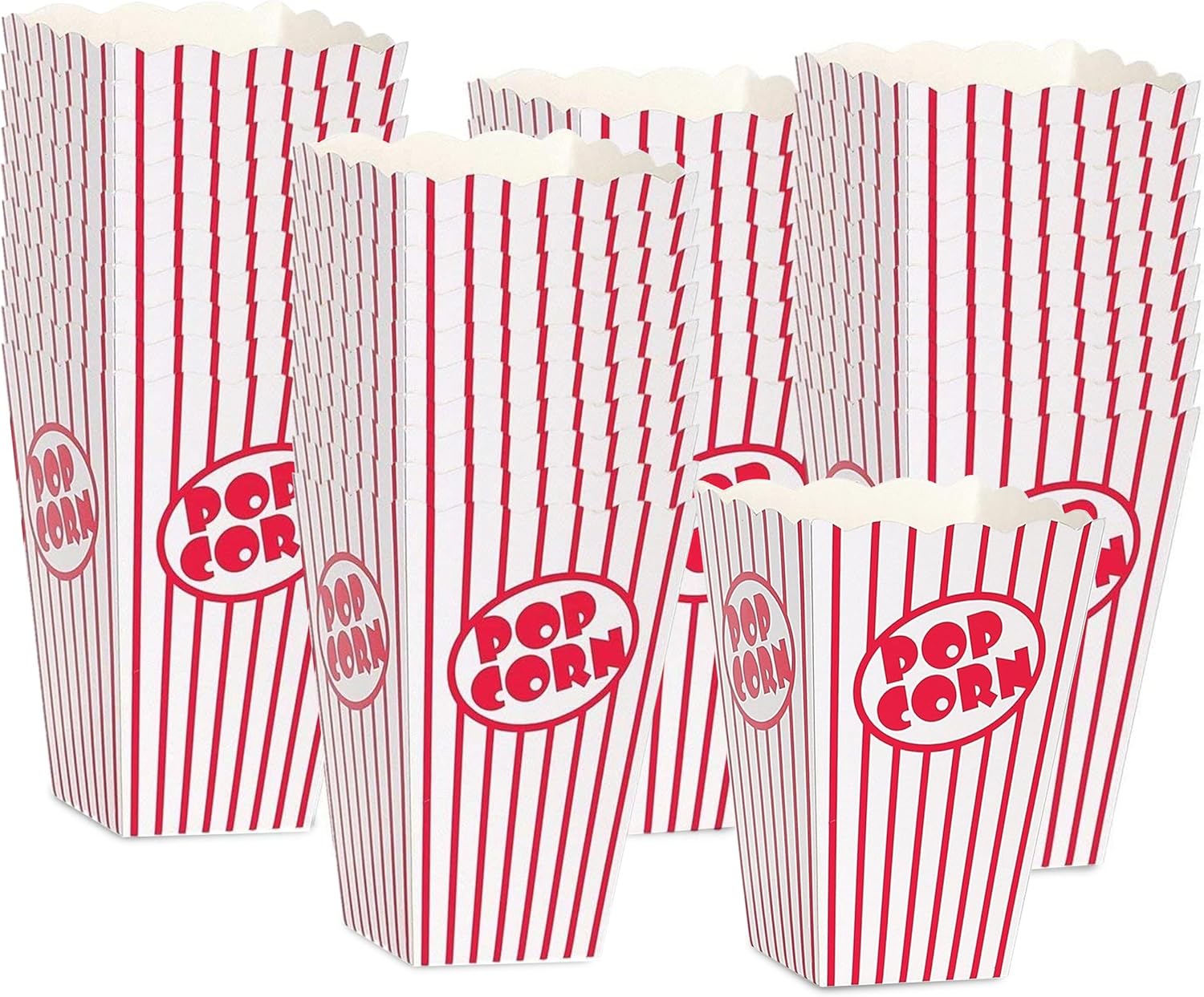 Kedudes Cajas de palomitas de maíz de noche de cine para fiesta (paquete de 40)  Cubos de papel para palomitas de maíz  Bolsas de palomitas de maíz