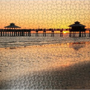 Sunset at The Pier in Fort Myers Beach On The Gulf Coast, Florida, EE. UU. – Rompecabezas prémium de 500 piezas para adultos Sunset at The Pier in Fort Myers Beach On The Gulf Coast, Florida, EE. UU. – Rompecabezas prémium de 500 piezas para adultos