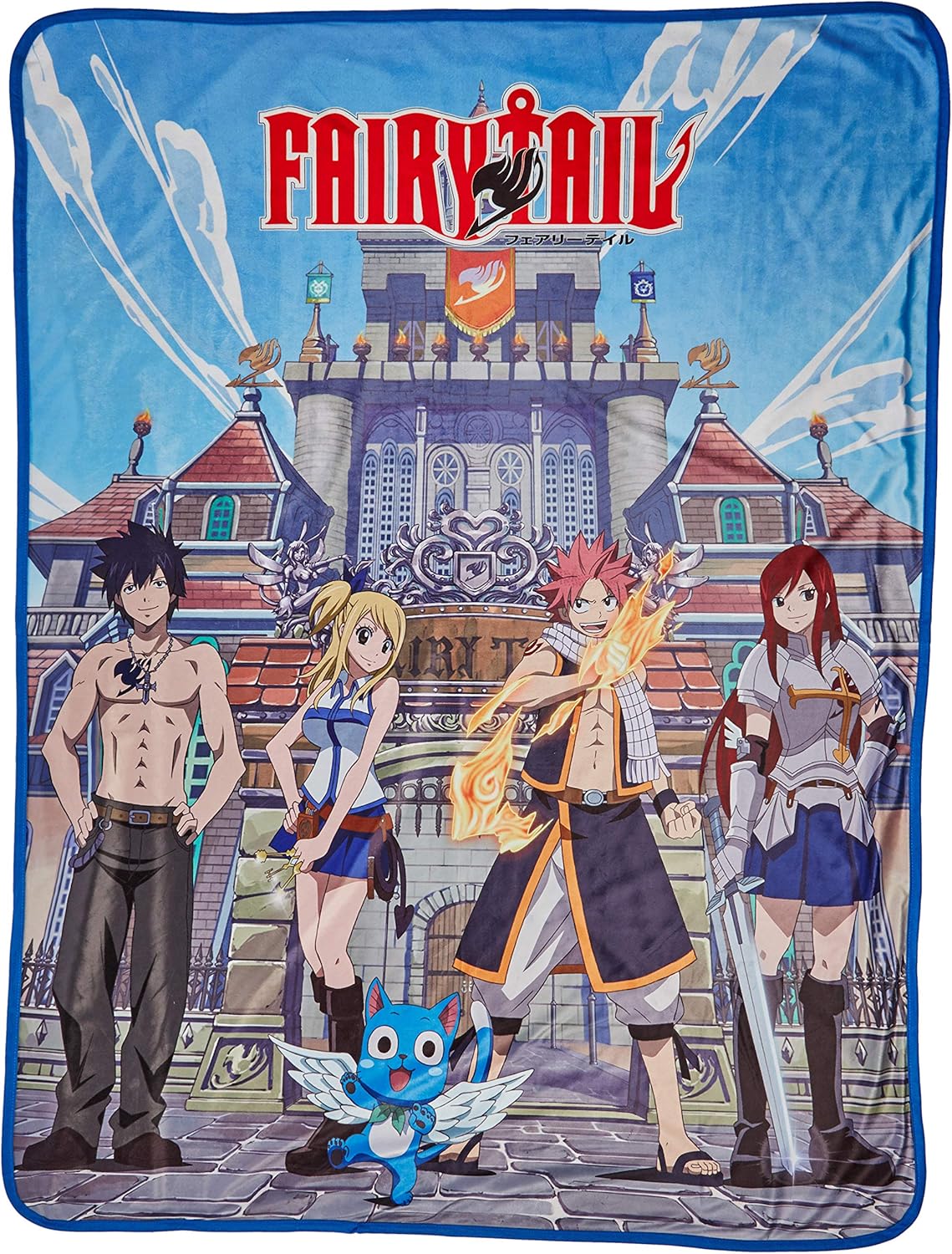 GE Animation GE-57825 Fairy Tail Group & Building – Manta de sublimación