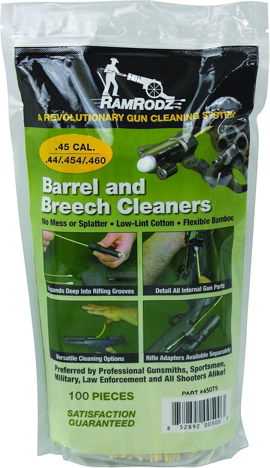 Limpiadores de barriles y nalgas (paquete de 75). Calibre 45