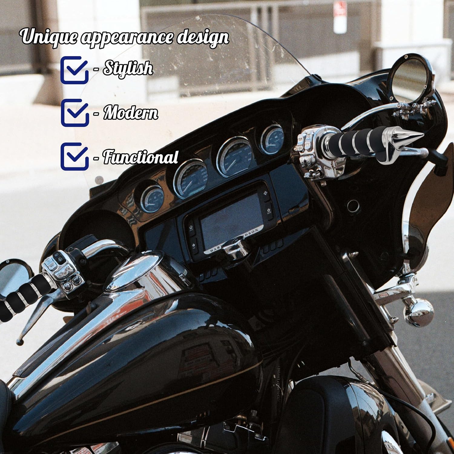 Empuñaduras de mano para motocicleta de 1 pulgada y 0.984 in, antideslizantes, universales, para Harley Davidson Street Glide Sportster 883 Road