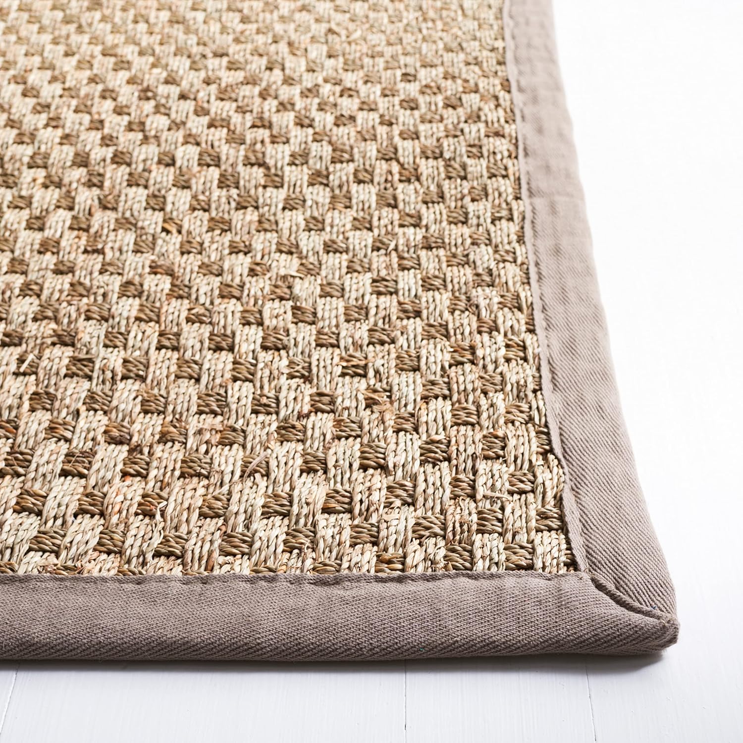 Safavieh NF114A Natural Fiber Collection – Alfombra de fibras naturales de patrón trenzado, varios colores (5 x 8 pies), Fibras naturales, Natural