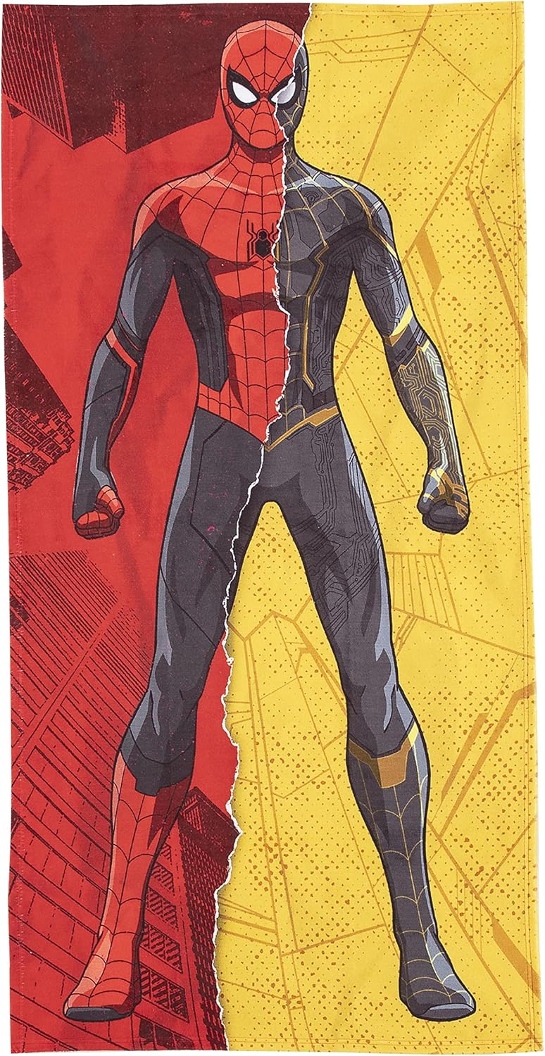 Northwest Toalla de playa Spider-Man, 30 x 60 pulgadas, rojo dorado Rip