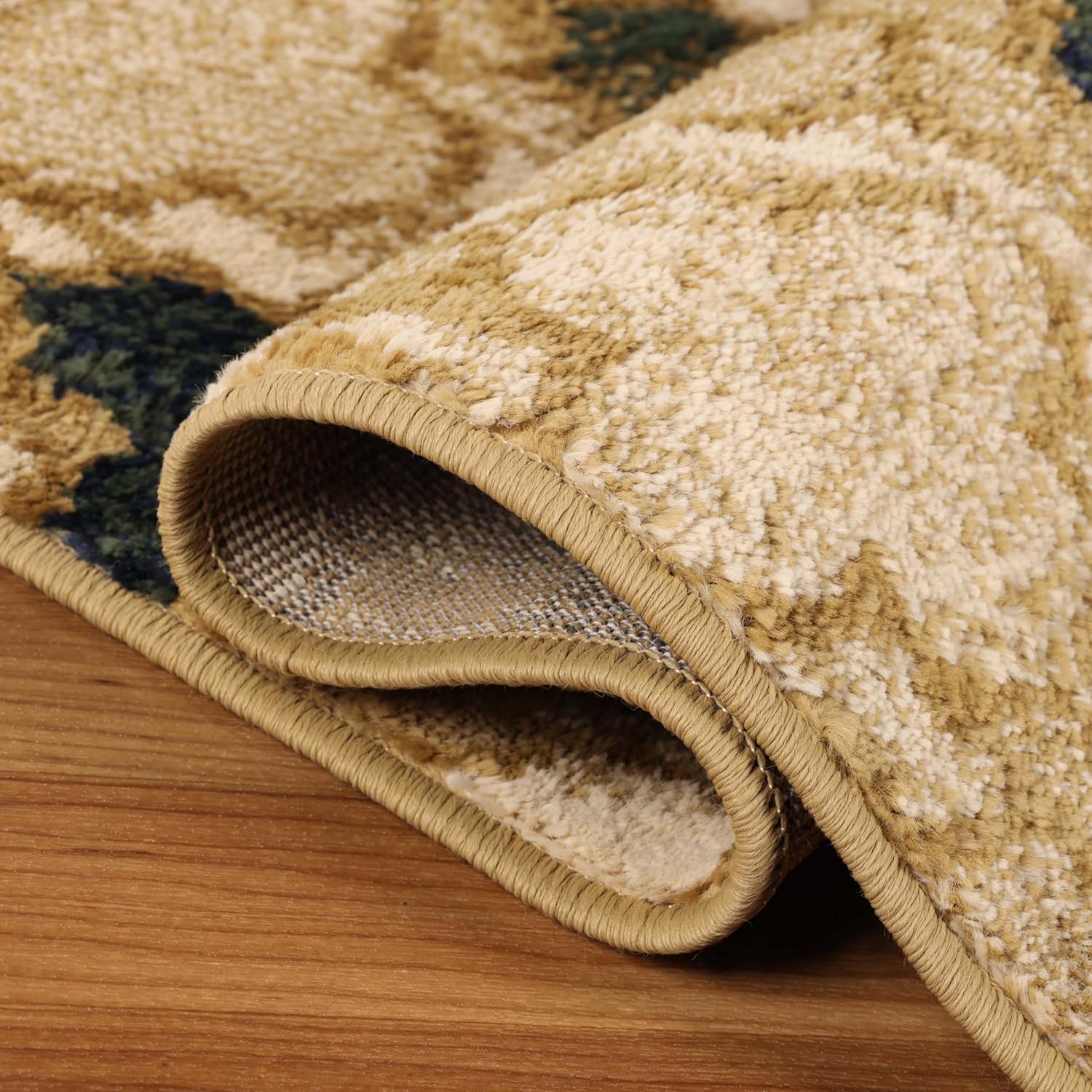 SUPERIOR – Alfombra de área grande para interiores, con respaldo de yute, perfecta para suelos de madera dura, diseño de entramado Viking, 8 x