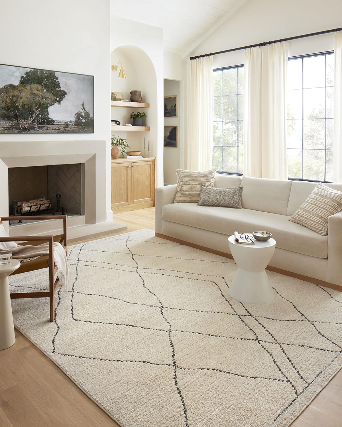 Loloi II Fabian Collection FAB-02 IvoryCharcoal 2′-7″ x 7′-6″ Runner Rug