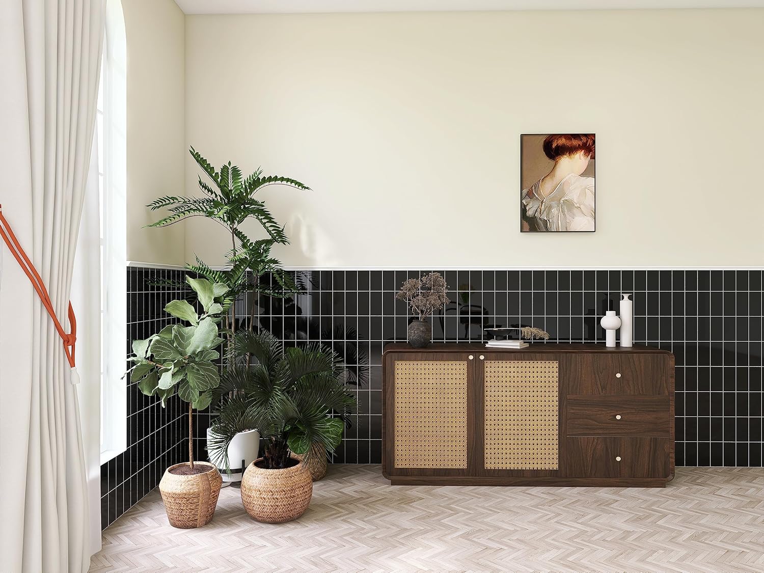 Avant Decor 56 azulejos  Azulejos compuestos de piedra de color sólido  Azulejos de cocina para despegar y pegar  Azulejos de pared  3 x 6 pulgadas
