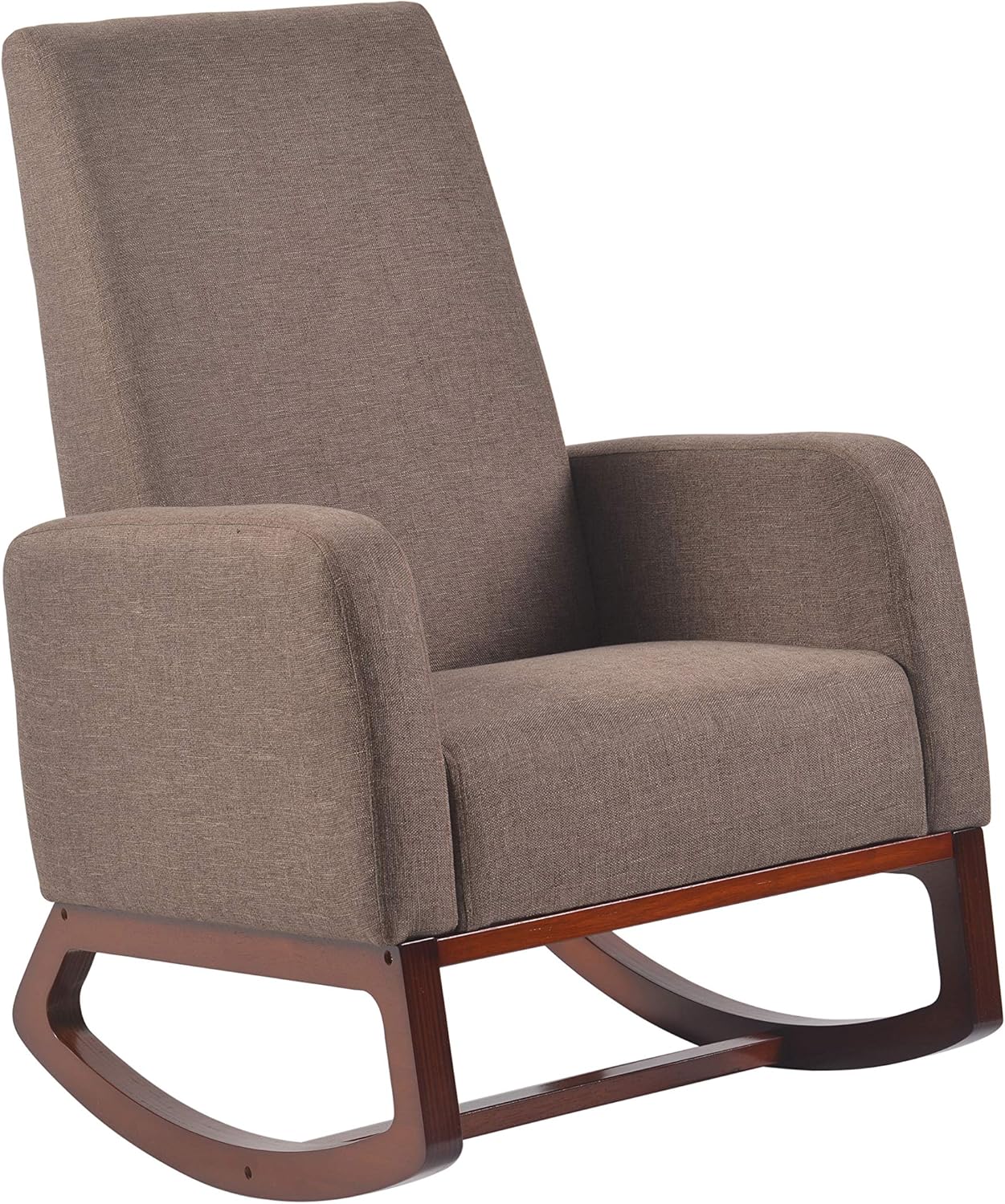 Artiva USA Home Deluxe – Silla mecedora moderna de madera maciza con asiento acolchado y brazo