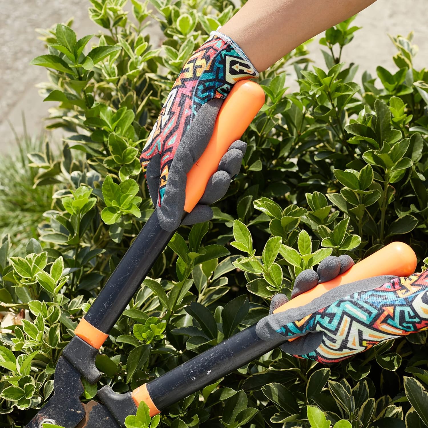 COOLJOB 6 pares de guantes de seguridad de nitrilo para trabajo de jardín, guantes de trabajo para pantalla táctil con agarre para hombres, palma