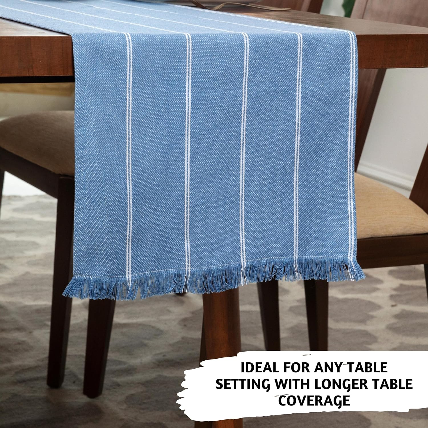 Folkulture Camino de mesa de 90 pulgadas de largo, 100% algodón, bohemio, camino de mesa o camino de mesa de cocina para decoración de cocina,