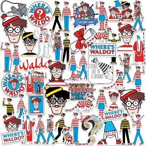 Where’s Waldo – Paquete variado de 50 calcomanías de vinilo grandes de lujo, para laptop, botella de agua, álbumes de recortes, tableta, monopatín, Where’s Waldo – Paquete variado de 50 calcomanías de vinilo grandes de lujo, para laptop, botella de agua, álbumes de recortes, tableta, monopatín,