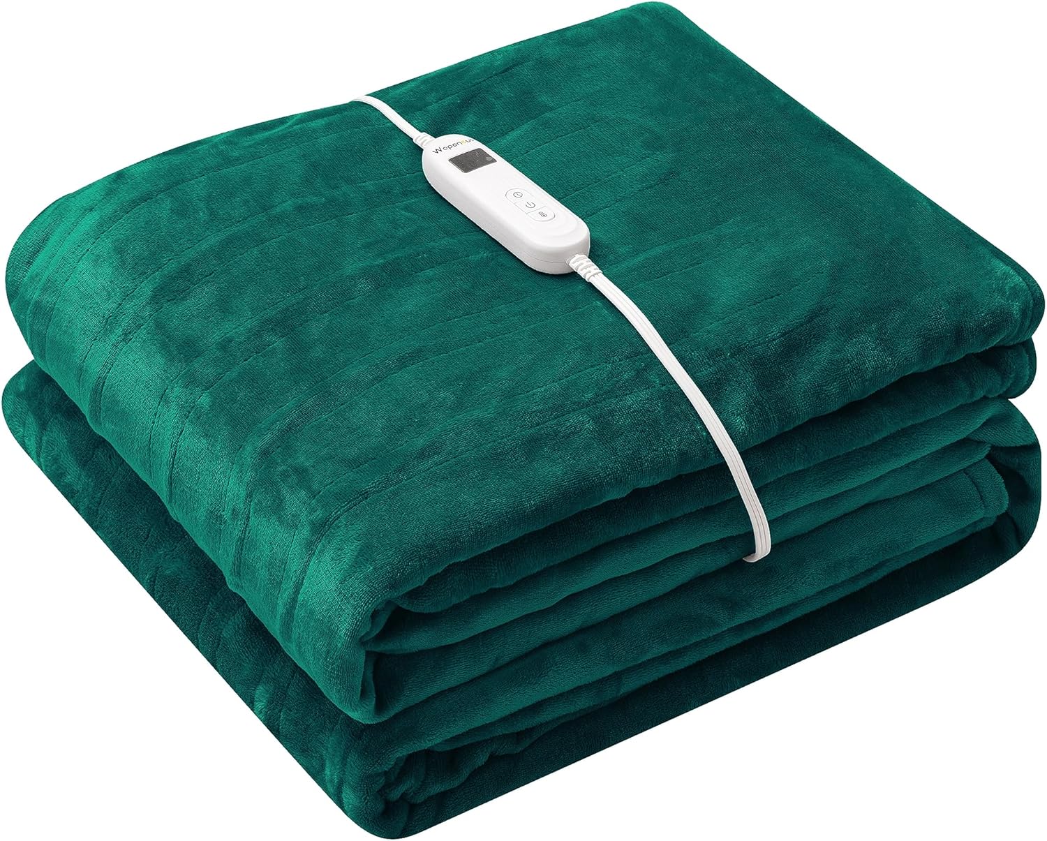 Wapaneus – Manta térmica eléctrica con bolsillo para los pies, 10 niveles de calefacción y 4 ajustes de temporizador, apagado automático de 4 horas,