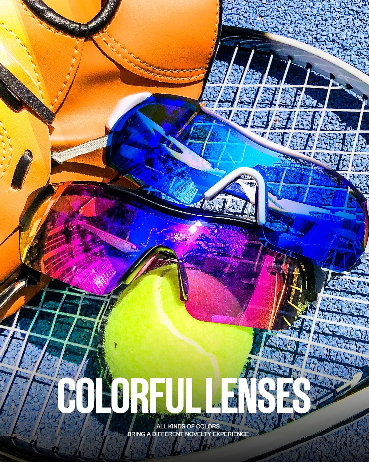 KALIYADI Gafas de sol deportivas polarizadas para hombre, lentes de sol polarizadas UV400 para ciclismo, béisbol, paquete de 3 unidades