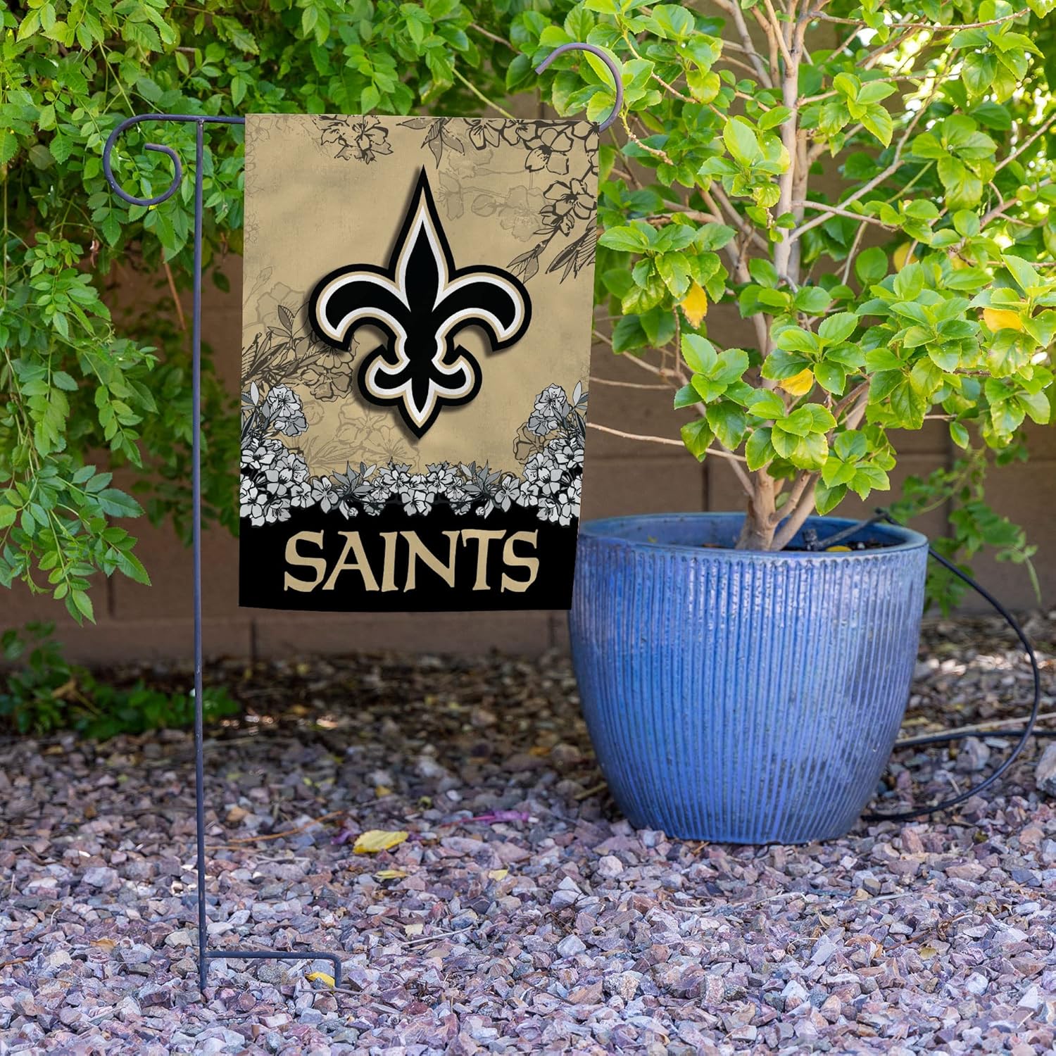 Rico Industries NFL New Orleans Saints Primary – Bandera de jardín de doble cara de 13 x 18 pulgadas