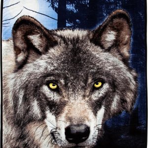 Northwest Lupine Stare Raschel Manta de gran tamaño, 60 x 80 pulgadas Northwest Lupine Stare Raschel Manta de gran tamaño, 60 x 80 pulgadas