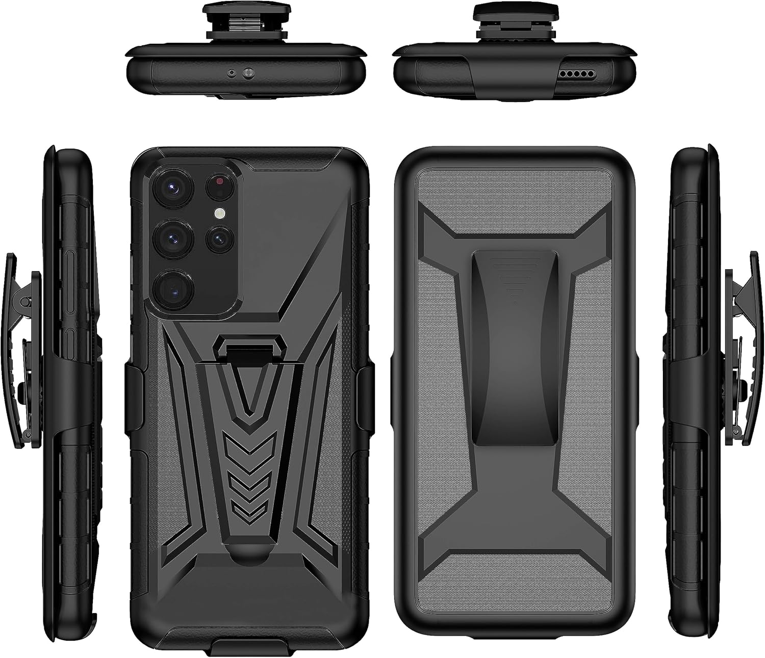 Asuwish Funda para teléfono Samsung Galaxy S22 Ultra 5G con clip para cinturón, soporte híbrido, resistente, resistente, de grado militar, funda