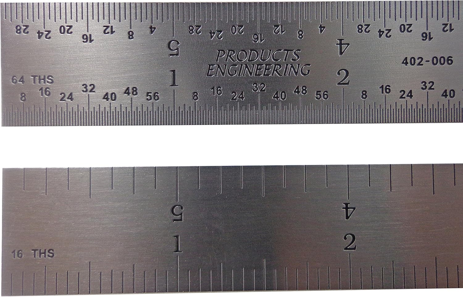 Hecho en Estados Unidos PEC 6 pulgadas rígido acero inoxidable 4R Machinist Engineer Ruler  Regla 164, 132, 18, 116