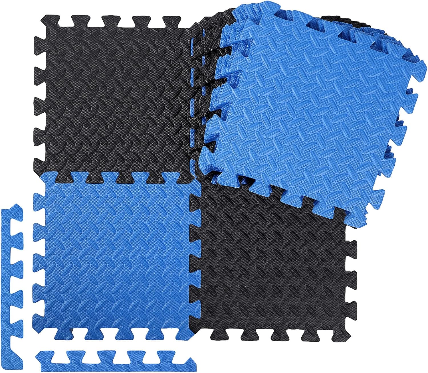 100 Pieces Foam Mats for Floor Covers 96 Sq Ft Puzzle Exercise Mat Square Interlocking Carpet Tiles with Border Protective Gym Floor Tiles For