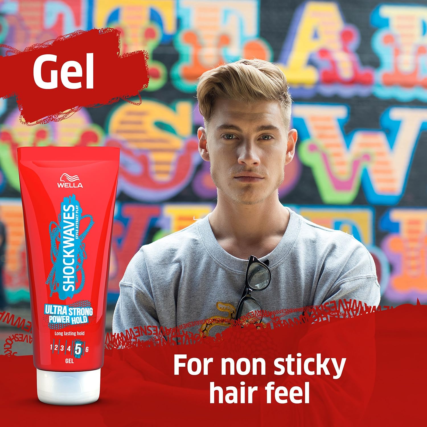 Wella Shockwaves Power Hold Gel Ultra Fuerte (6.8 fl oz)