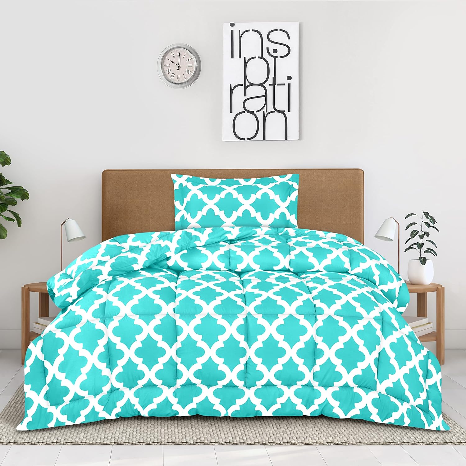 Utopia Bedding Juego de ropa de cama con 1 funda de almohada – Juego de edredón de 2 piezas – Edredón alternativo al plumón – Suave y cómodo –