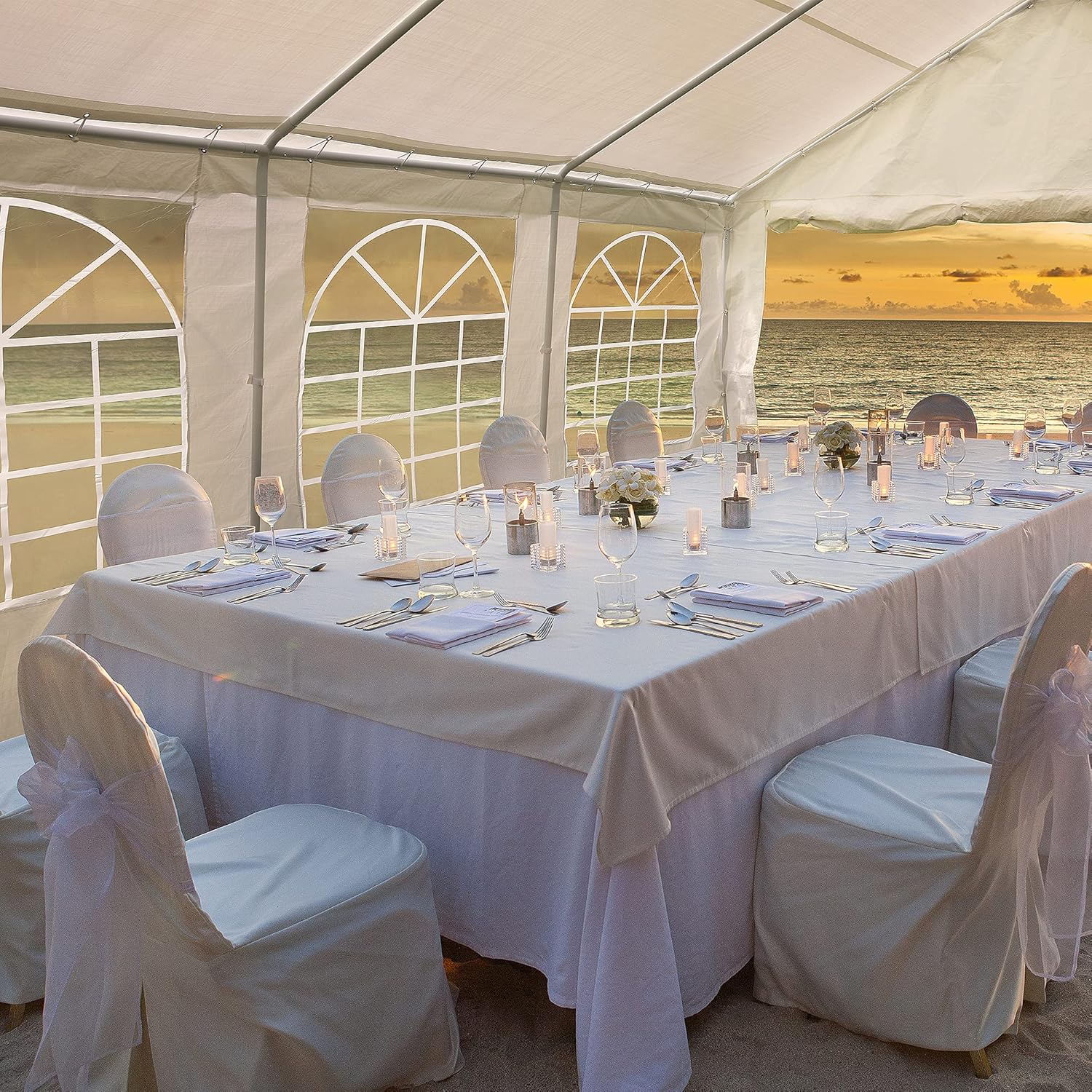 YITAHOME Gazebo resistente de 13 x 26 pies, para exteriores, fiesta, boda, tienda de campaña con ventanas laterales extraíbles (13 x 26 pulgadas,