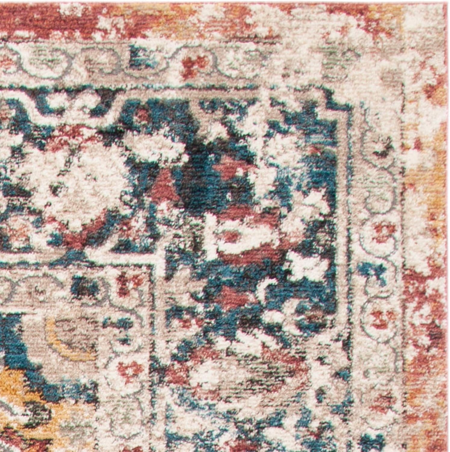 SAFAVIEH Carlyle Collection CYL229P – Alfombra vintage oriental, envejecida, no desprende pelusa, para sala de estar, dormitorio, comedor, oficina