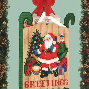 Bucilla “Santa’s Sled Card Holder Plastic Canvas Kit 61153 Bucilla “Santa’s Sled Card Holder Plastic Canvas Kit 61153