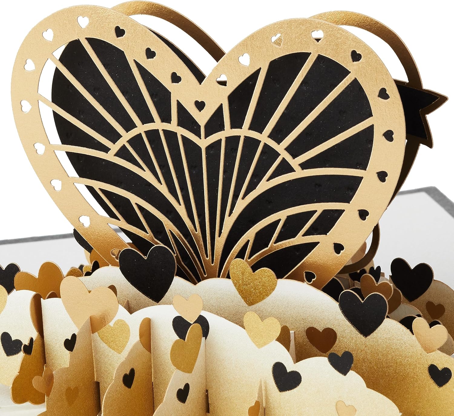 Hallmark Signature Paper Wonder – Tarjeta romántica de amor (You Have My Heart) en negro y dorado
